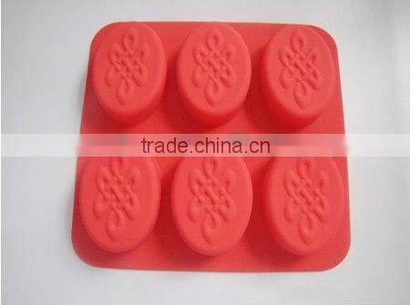 4 cavities handmade silicone flower soap molds