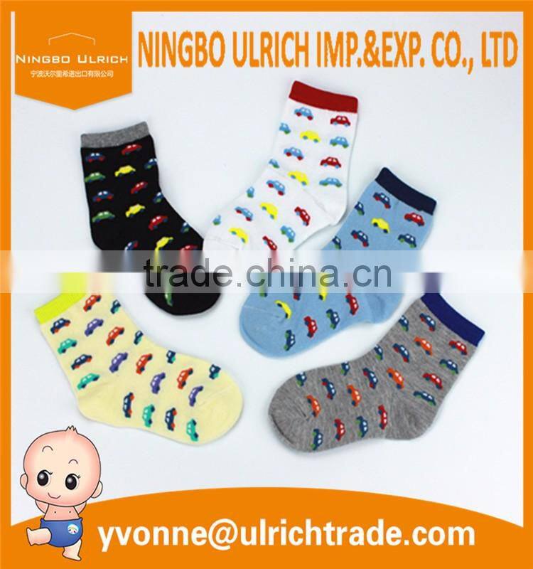 BA25 cotton knitting soft touch cartoon tube socks kids