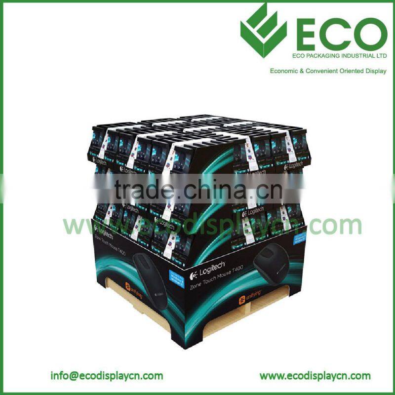 Retail Recycle Carton Corrugated Pallet Display For Beer