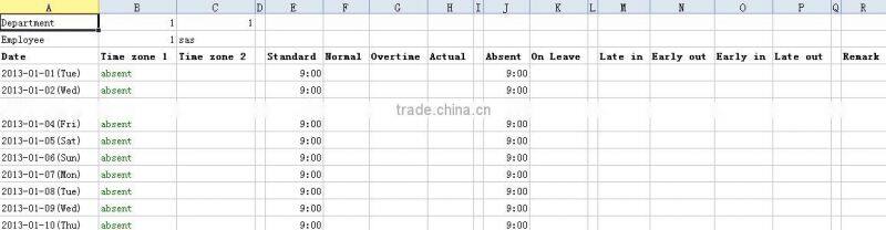 KO-KM8 Utility Time Attendance with Professional Access Control Function Terminal