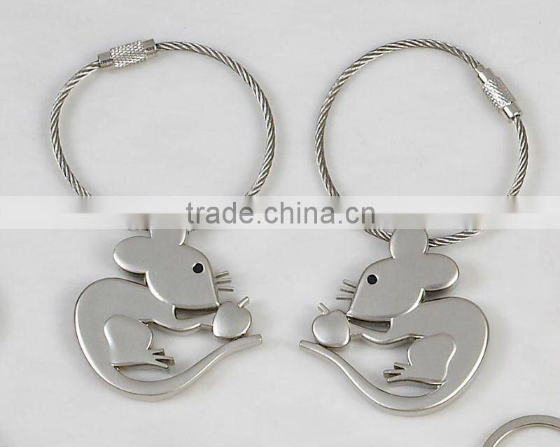 mouse key chains,lover key chain