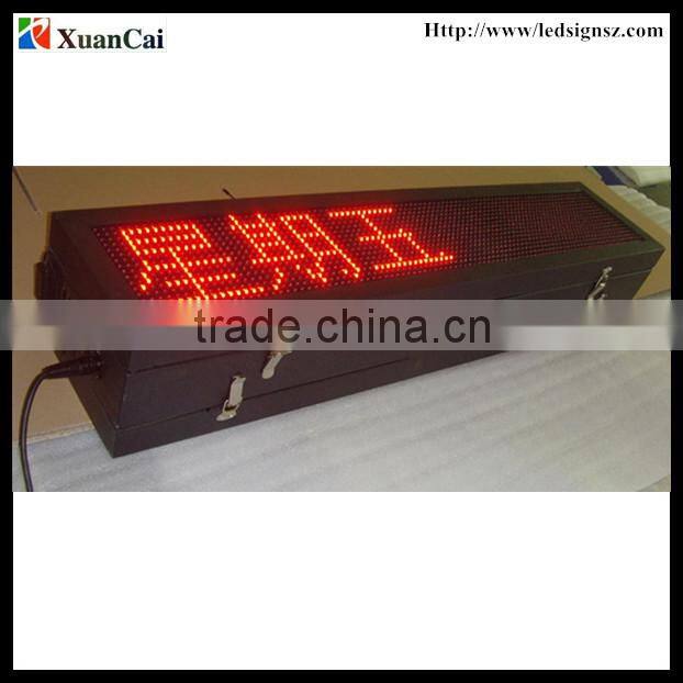 Outdoor double sides Red color RF wireless communication P10-16x96R LED advertising screen price