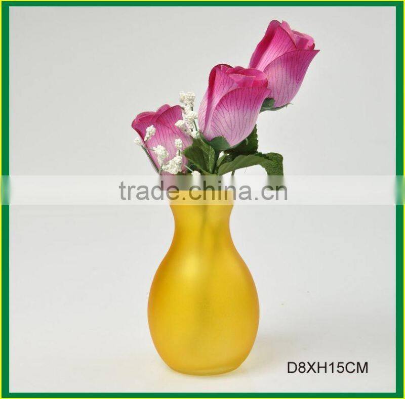 square purple glass vase for flower