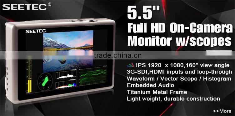 Small and portable 5.5 inch tft display high resolution 1920x1080 on-camera field screen full hd dslr lcd monitor
