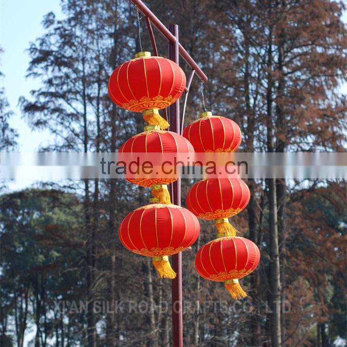 Red color Chinese silk lantern for New Year decoration