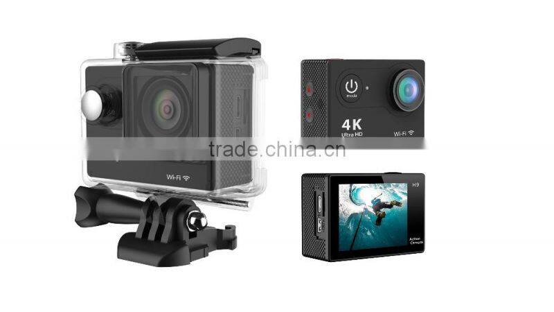 12.0 Megapixels 4K Action Camera Wi-Fi Remote Control sport camera with 170 HD wide-angle lens and support TF card up to 32