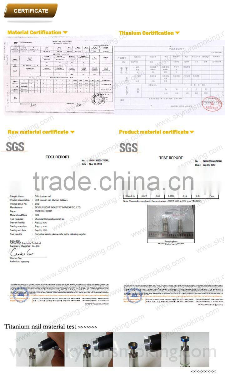 Highly Educated Honey Bucket domeless titanium nail 14mm & 18mm female. Custom logo available.