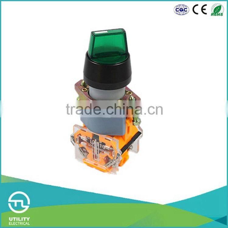 UTL Wholesale Products Self-locking Waterproof Push Button Switch Turn Button With Red Green Yellow Light