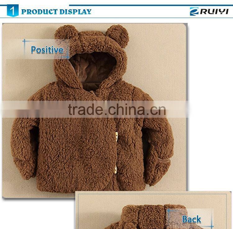 Bestal lamb coral fleece outwear coat for children