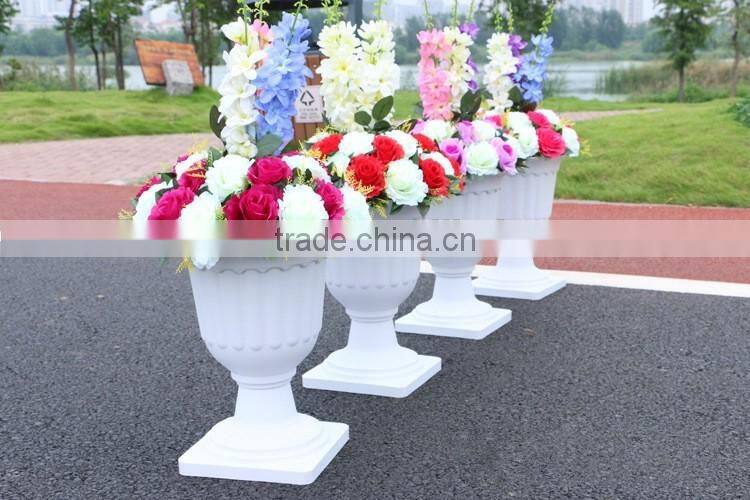 Elegant wedding flower pillar stage decoration flower tall vase for hotel event party