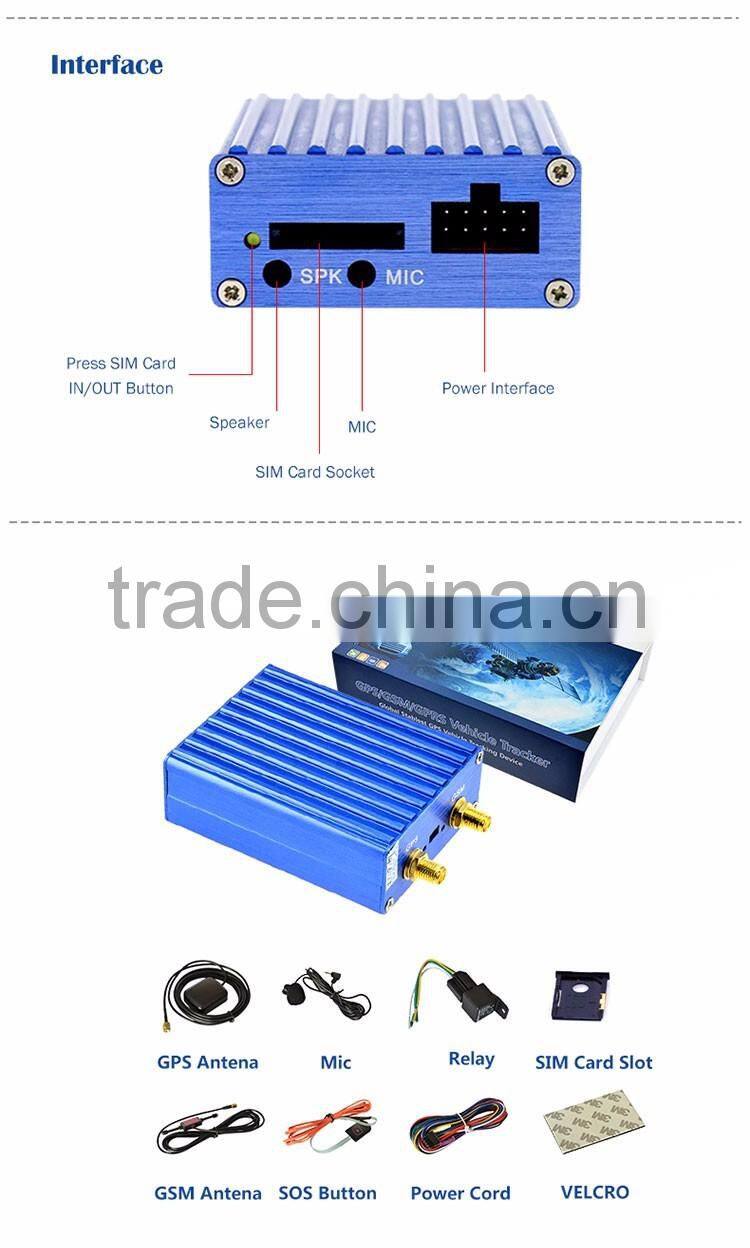 Real-time tracking car vehicle GPS tracker all Aluminum alloy