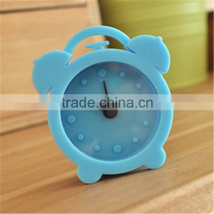2015 Promotional gift animal shaped alarm clock Silicone Table Clock
