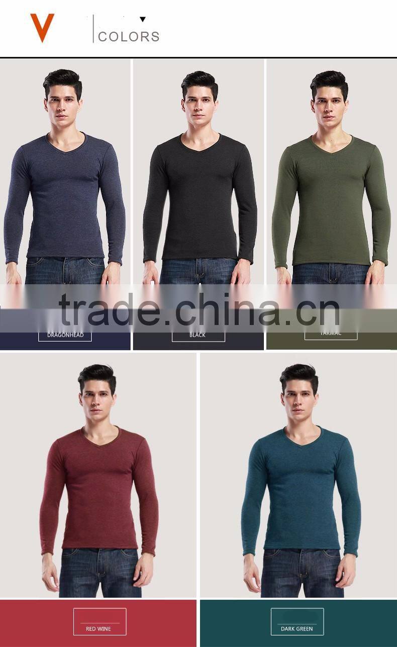 Winter Men Long Johns Thicken Mens Thermal Underwear Sets Plus Velvet Warm Long John V-Neck Thermal Undershirts Trousers