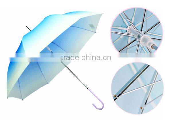 Long Umbrella for Rain and Sun, Color Changing Rain Umbrella