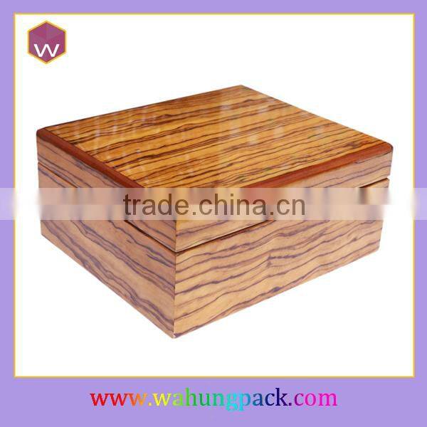 Wood venner design cigar humidor wooden box