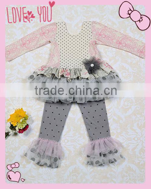 Floral frilly princess girl dress satin bloomer chiffon kids yarn ruffle tutu dress children puffy dress