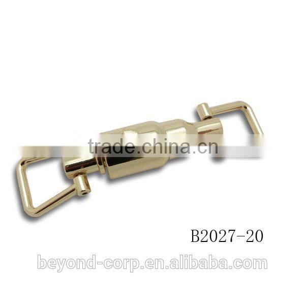 Elegant metal lock connector for lady's handbag or belt interlock buckle