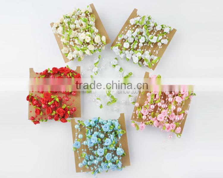Roses Garland Wedding Decoration Pearls