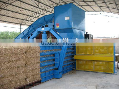 Hydraulic straw bale press machine/hydraulic hay bale press and waste plastic packing machine