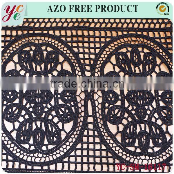 Beautiful chemical lace embroidery hand embroidery net fabric for wedding dress