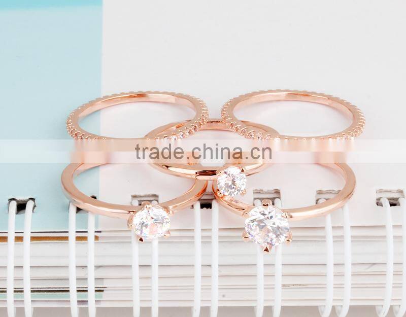 New Wear 5 Pcs Rings To One Plated 18kgp Gold 2 Gram Gold Ring