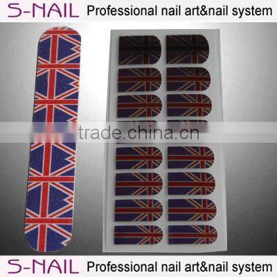 2016 cheapest nail files,nail file and sticker kit,nail sticker and file set wholesale