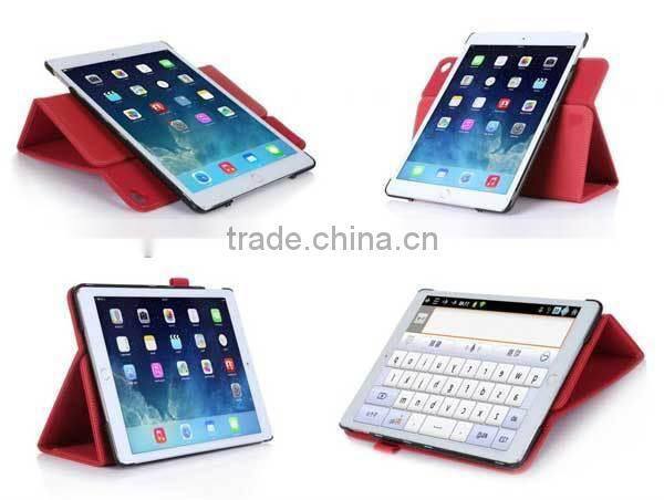 For iPad Mini 3 Cases with hand strap,card slot leather case for ipad mini 3 custom available