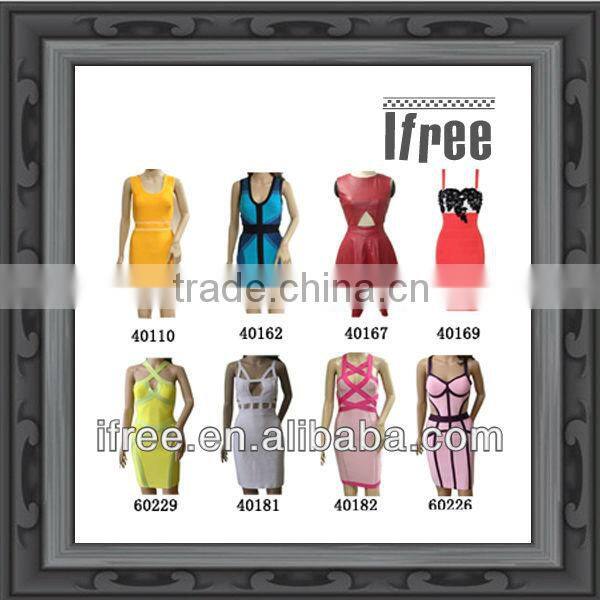 Lemon Strappy Back Hollow Out Bandage Dresses Sexy Night Out Club Wear