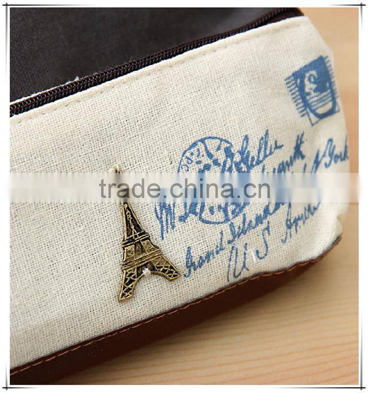 Hot Selling Cotton Canvas White Pencil Pouch For Children Or Office