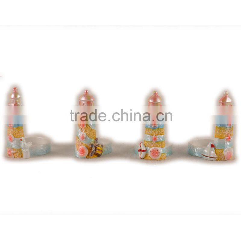 Wholesale resin candlestick with umbrella statue