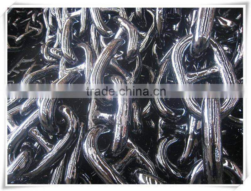 black painted welded marine anchor chain for ship