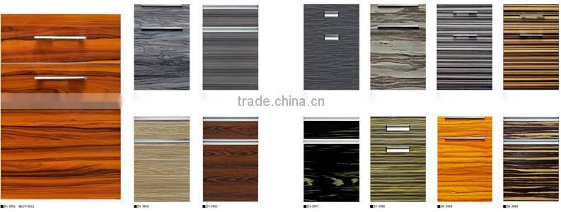 high gloss small flowers kitchen cabinet door with E1 standard