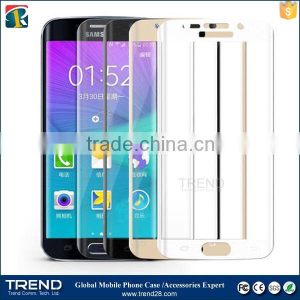 China suppliers hot selling tempered glass screen protector for s6 edge