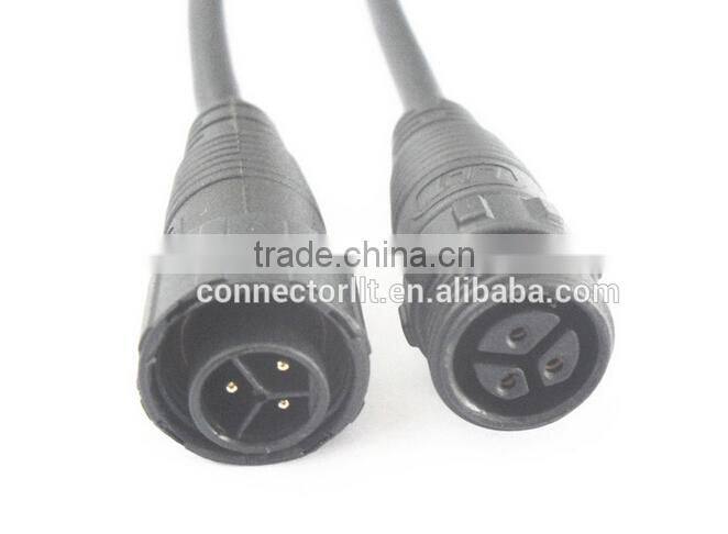 3 pole Tee type led lamp joint led coupler waterproof wire connector