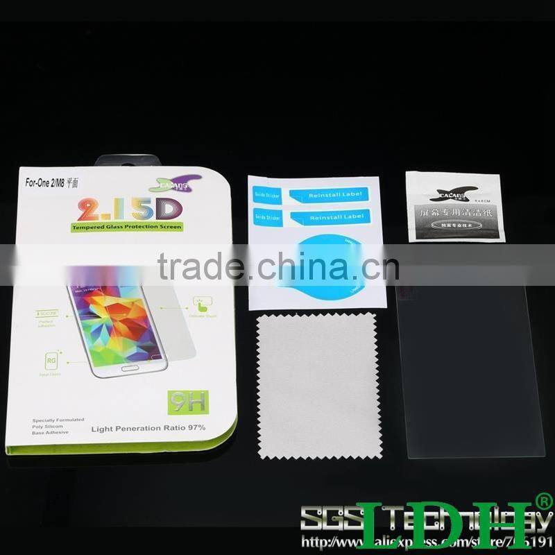 Tempered Glass Screen Protector For HTC One M8 High Quality Protective Guard Film Wholesale For HTC M8
