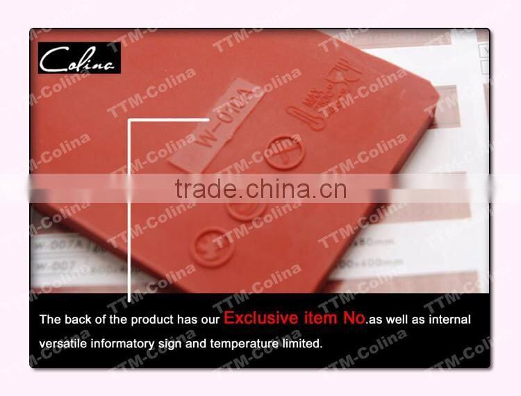 Large size embossed cake side silicone relief baking mat