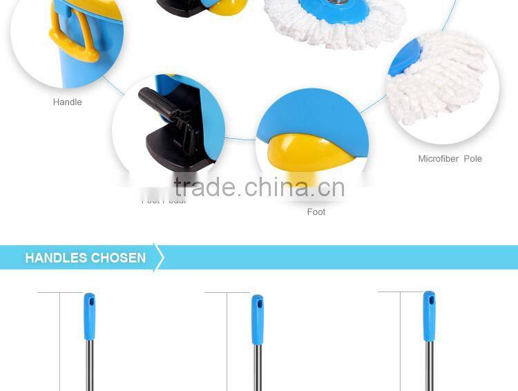 Aluminum mop handle floor mop easy mop plastic mop and broom holder