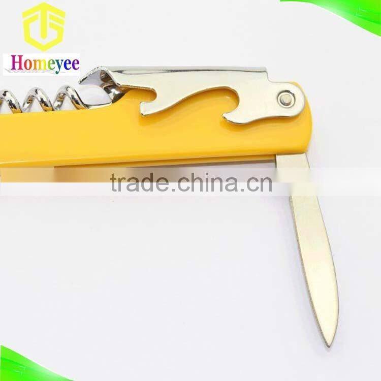 Custom multifunctional wine and beer bottle opener with corkscrew