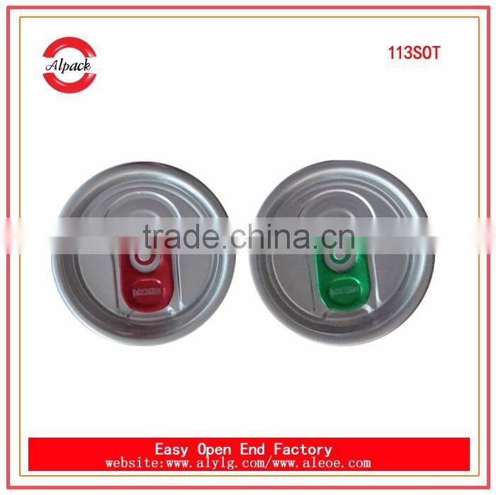 Hot sale juice bottle lid 113#SOT beverage easy open end