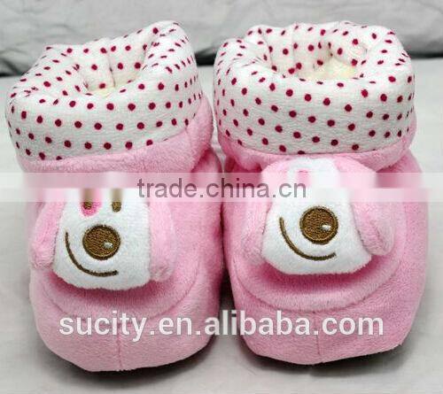 lovely high ankle balck sole baby canvas shoes