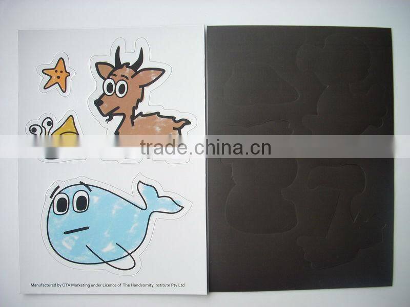 Souvenir gift cartoon cute fridge magnetic puzzles, magnetic puzzle sheet