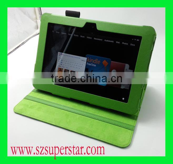 Genuine leather cover for kiddle fire HD8.9