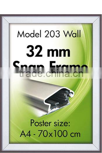 Hotsell indoor advertising board frame with round corner, aluminum advertising frame