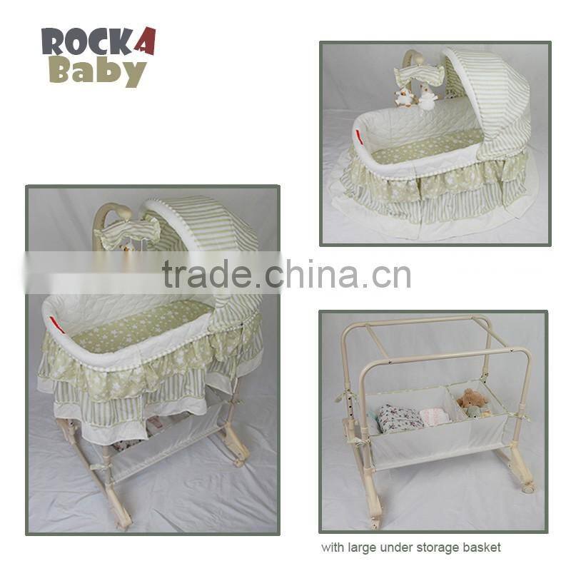2016 high quality breathable baby crib, fabric baby crib bedding set