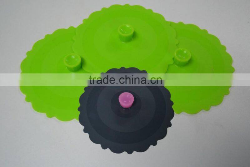 Cartoon silicone coffee cup cover lid