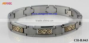 Wholesale Hot Sale New Design and High Quality Fashion Tungsten Jewelery IP Gold Magnetic Bracelet