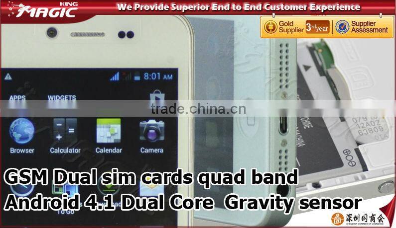 4.0'' Two SIM Cards WCDMA GSM Android Mobile Phone 8.0MP camera