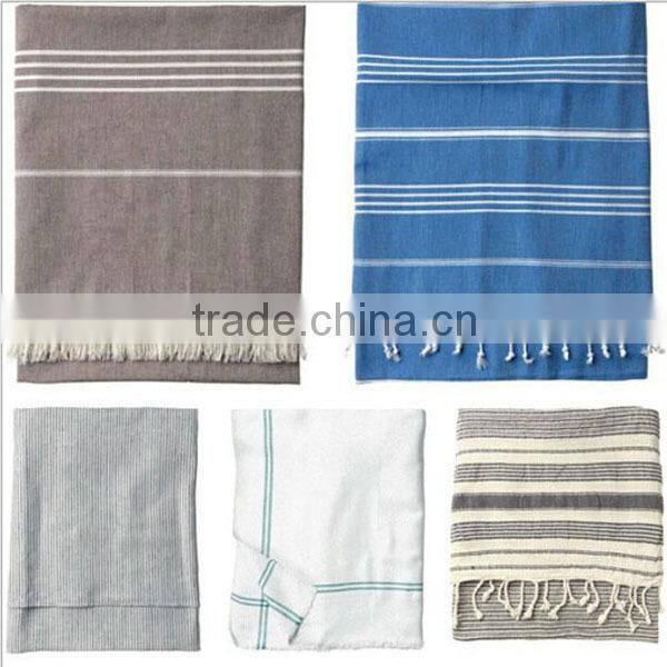 China manufacturer OEM colorful cotton hamman soft thin beach towel