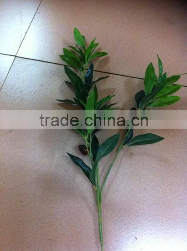 2 stems silk Olive branch(3 fruits) artificial branches