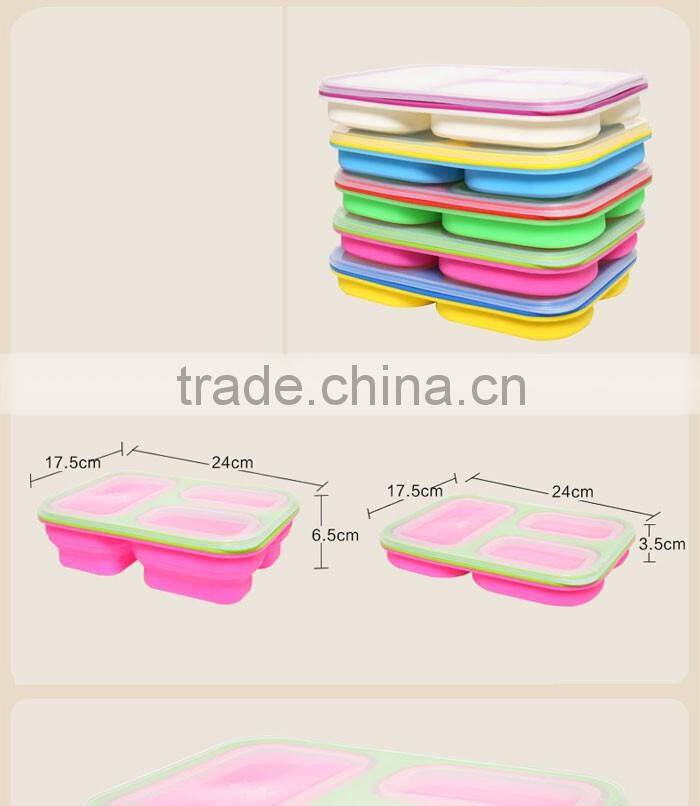 Fashion High Capacity Dinnerware Sets Silicon Food Container
